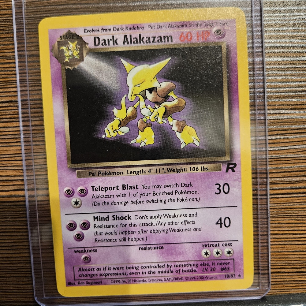 Pokemon Dark Alakazam 18/82 Rocket Non Holo Trading Card